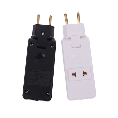 1PC 4 In 1 Wall Outlet Extension EU Electrical Socket 180 Degree Plug Adapter - Afbeelding 11 van 14