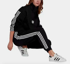 Adidas L27816 Women's Originals Adicolor 3D Black Trefoil Jogger Pant Size XL
