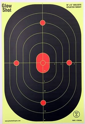 10 Pack LARGE 12" X 18" Reactive Splatter Targets Glow for Gun Rifle Pistol