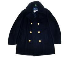 Vtg SPIEWAK US NAVY Double Breasted WOOL Golden Buttons PEACOAT Coat~MADE IN USA