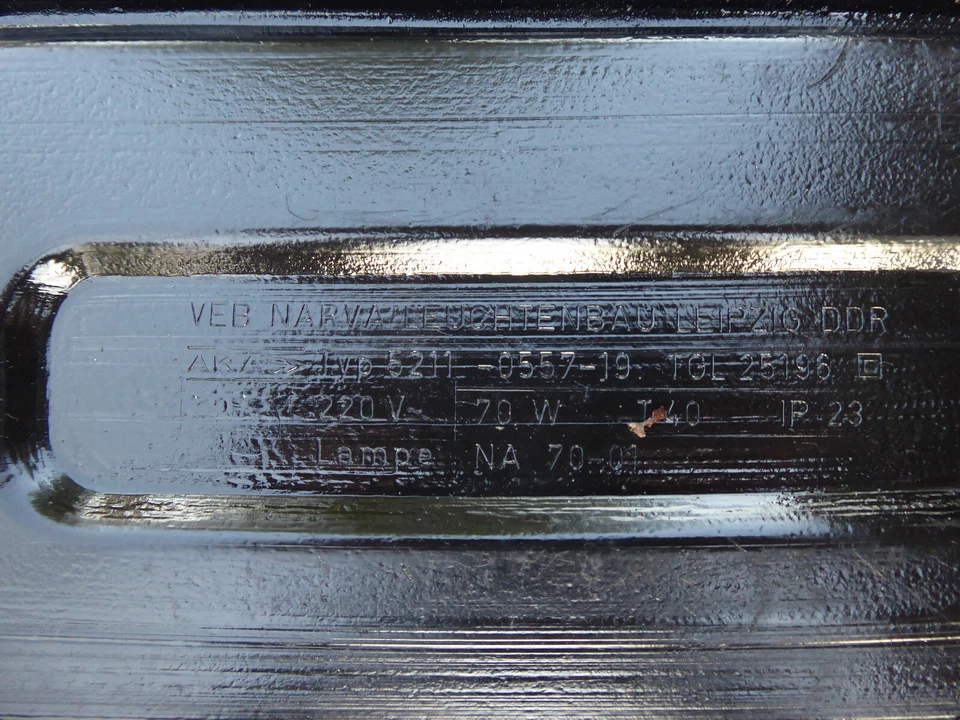 alte Straßenlampe Industrielampe DDR Kofferlampe Hoflampe Industrie Design  - Bild 4 von 4