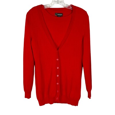 C by Bloomingdales Red Cashmere Cardigan Shell Sweater Set