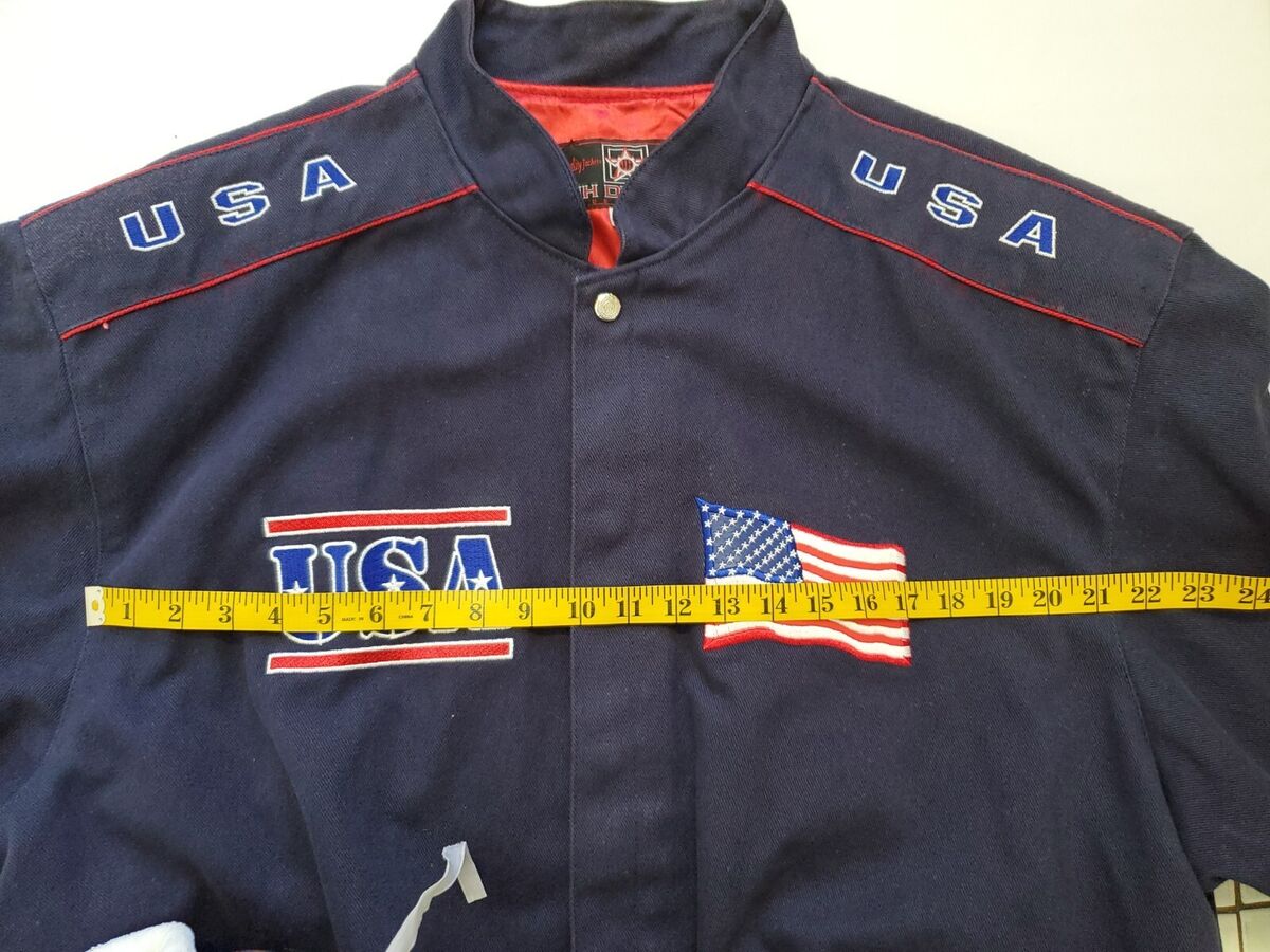 Jeff Hamilton Spirit of America Men's Bomber Jacket Sz 3XL Jeff Hamilton Spirit of America Men's Bomber Jacket Sz 3XL