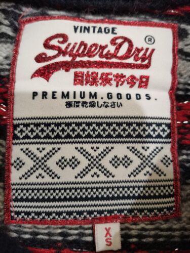 Superdry Christmas Tree Fairisle Nordic Snowflake Knitted Jumper Womens Size XS - Picture 2 of 6