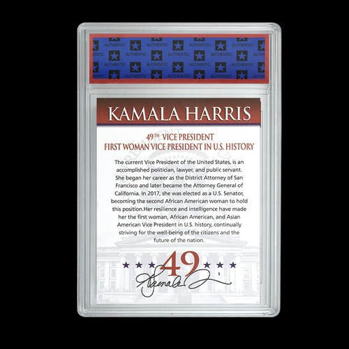 US 49th Vice President Harris Rating Card Outstanding Female Representative - Bild 2 von 12