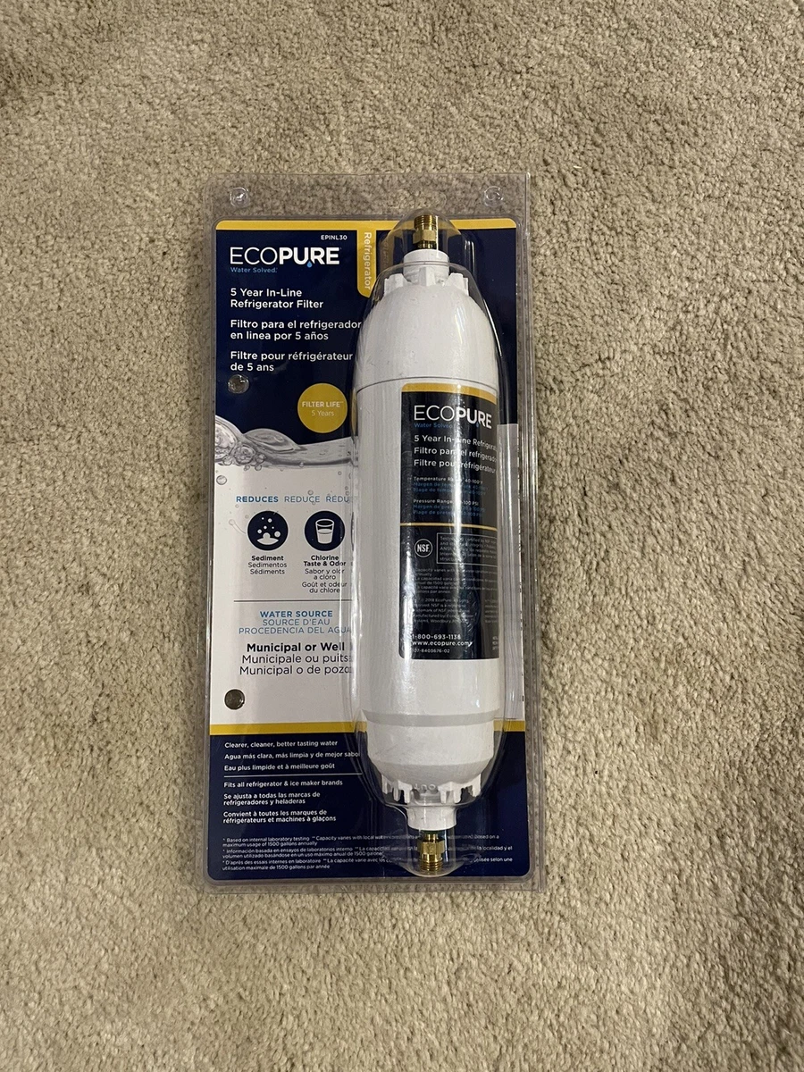 Ecopure 60Month Inline Refrigerator Water Filter In The