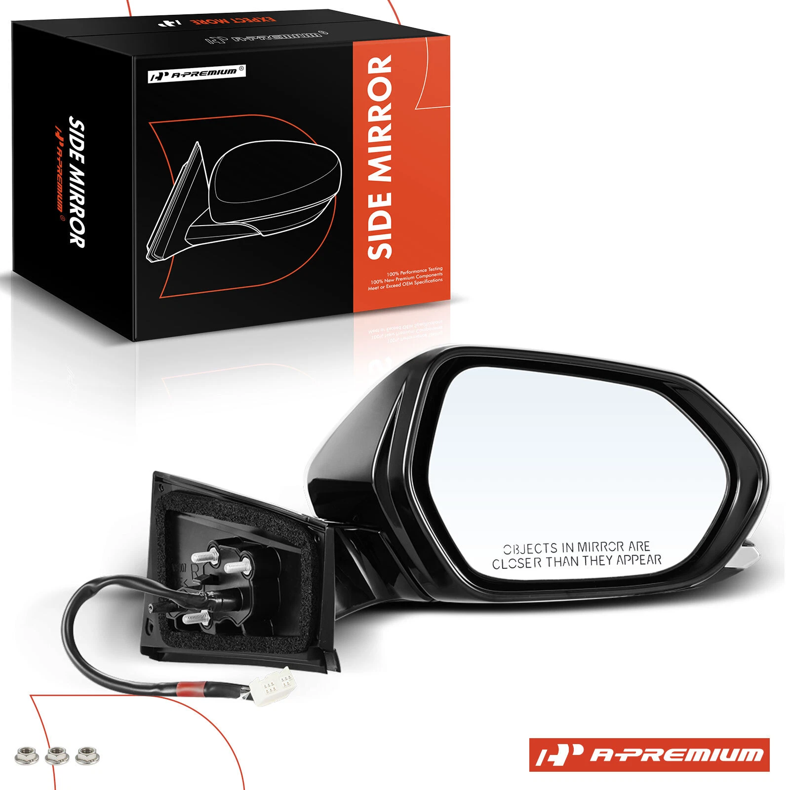 A-Premium Passenger Power Mirror Manual Fold&Signal Light for Honda Accord 23-24