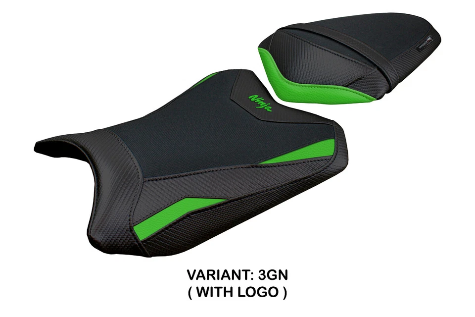Зеленый чехол на сиденье Kawasaki Ninja 300 2013 2014 2015 2016 2017 Tappezzeria - Изображение 3 из 4