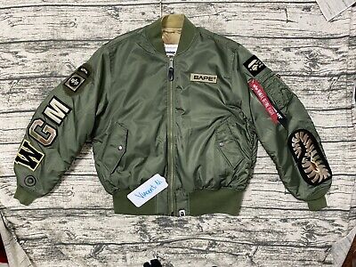 A BATHING APE BAPE X ALPHA INDUSTRIES REVERSIBLE MA-1 XL | eBay