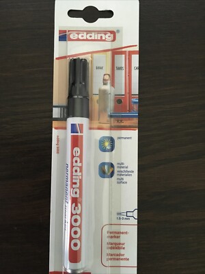edding 3000, Rundspitze 1,5-3mm, Permanentmarker - Schwarz