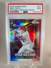 MIKE TROUT 2020 PANINI PRIZM STAR GAZING RED WHITE BLUE PSA 9 MINT