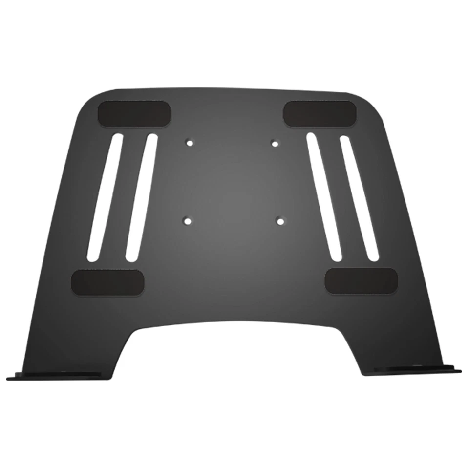 Supporto da parete in argento con vassoio nero per laptop e notebook e altri - Immagine 2 di 4