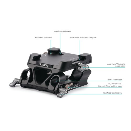 Tilta 15mm LWS Arca Manfrotto Dual Baseplate Camera Expansion SNAP-IN Mounting - Picture 13 of 15