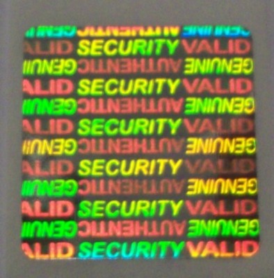 nique Sequential Serial Numbering Hologram Tamper Evident Stickers
