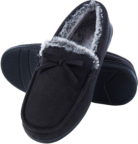DL Men-Moccasin-Slippers-Indoor-Outdoor 