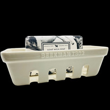 BEEKMAN 1802 CERAMIC CADDY FOR SOAP OR LOTIONS - WHITE Limited Edition/NWB 