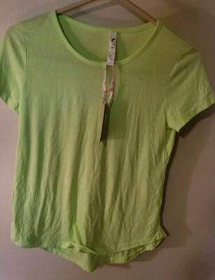 Fornia S 7 8 T Shirt Child Lime Green NWT Cap Sleeve 23 L  19 Front Chest Across