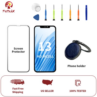 For iPhone 13 Screen Replacement 3D Touch LCD +Tempered Glass +Tools +Holder US