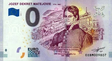 Zero Euro Note - 0 Euro - Slovakia - Jozef Decree Matejovie 2019-1