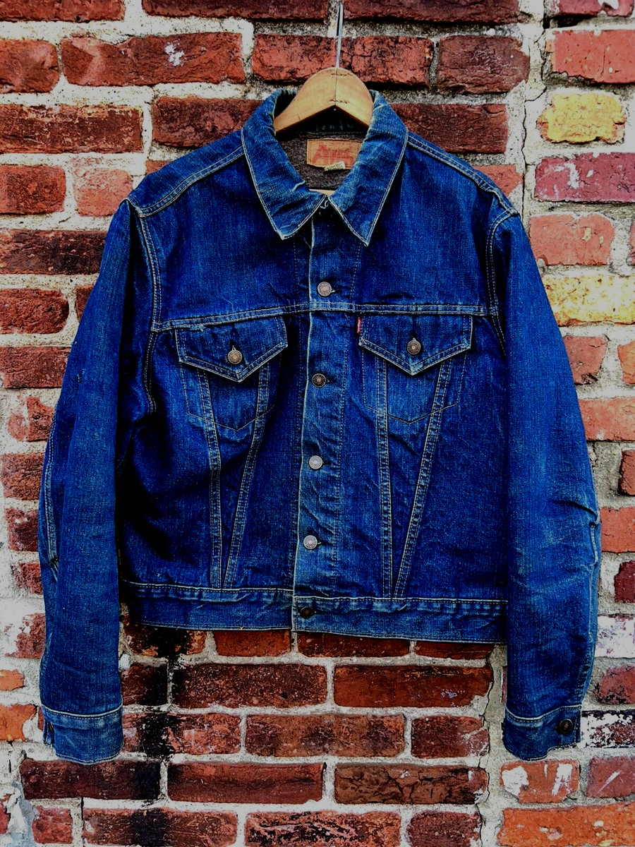 Vintage 60s 70s Levis Big E Type III Denim Trucker Jacket Indigo USA Sz 40