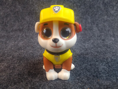 Beanie Mini Boos Paw Patrol Rubble 2 inch Figure 2017 Brown Yellow White