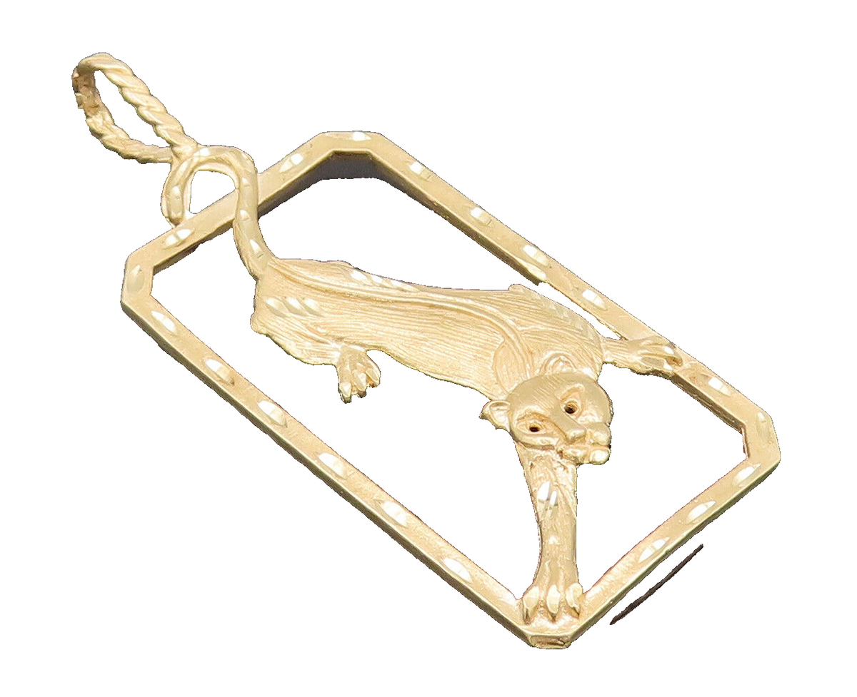 Grands Clips Vintage Panthère - Doré - Fermoir Clips - Occasion