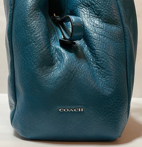 Borsa a mano Coach nuova senza etichette Madison Phoebe Dark Plume Teal #24621 - Foto 8 di 18
