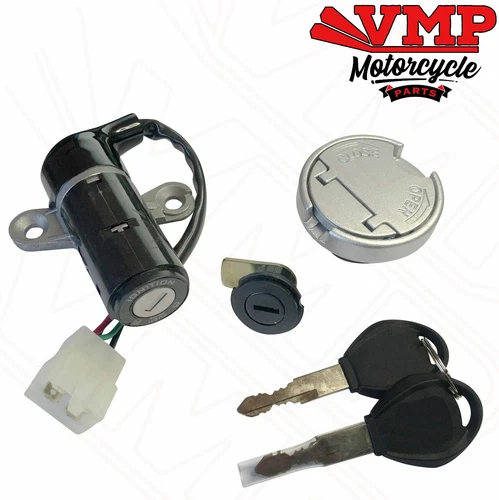 Royal Alloy GT 125 AC Lock Key Ignition Barrel Fuel Cap Set