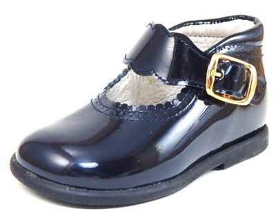 DE OSU-FARO -Girls Navy Patent Leather Dress Shoes -Size