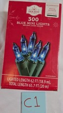 Holiday Time 300 BLUE MINI LIGHTS INCANDESCENT Christmas 65.7FT L
