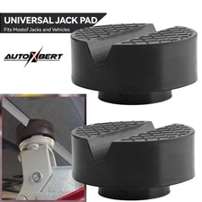 Jack Rubber Pad with Slot for Hydraulic Ramp Jack Trolley Jacking Pad Adapter x2