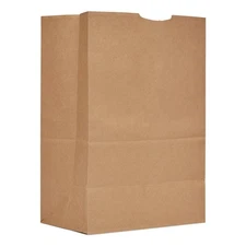 General SK1652 12 x 7 x 17 1/6 BBL Grocery Paper Bags - Kraft (500/Bndl) New
