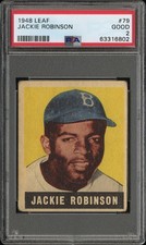1948 Leaf Jackie Robinson 79 PSA 2 ROOKIE CARD