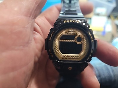 Casio Baby-G BLX-100-1CER watch in black resin with a gold-tone dial G Shock