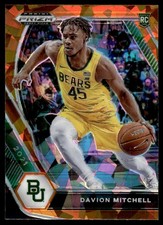 2021-22 Panini Prizm Draft Picks Prizms Orange Ice Davion Mitchell #13 22121