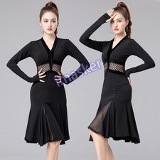 Latin Rumba Samba Ballroom Practice Dance Dress Rhythm Cha Cha Competition Dress