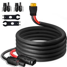 Solar to XT60 Cable 10FT/3.048M Extension 12AWG With 2 Pairs IP67 Male/Female...