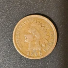 1905 Indian Head One Cent Penny Coin 1c #AB080