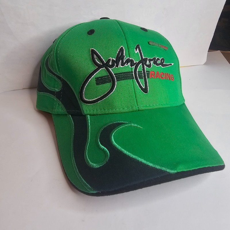 c.1990s JOHN FORCE NHRA RACING HAT CAP ADJUSTIBLE DRAG GAS OIL TRUCKER CAR AUTO