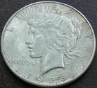 US 1928-S Peace Dollar  **