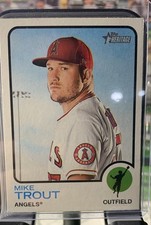 2022 Topps Heritage - Team and Name Color Swap Variation Mike Trout #100