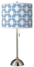 Giclee Glow 28" High Leaf Symmetry Shade Brushed Nickel Table Lamp