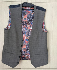 Next Waistcoat Brown Check Smart Formal Men's size 36R excellent formal casual