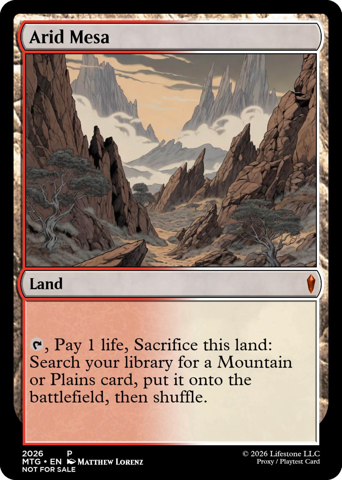 Arid Mesa - Premium Quality - Not Tournament Authorized