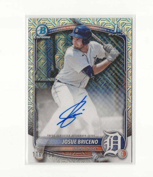 2025 Bowman - Chrome Prospect Auto Josue Briceno #CPA-JB Hta Choice /150