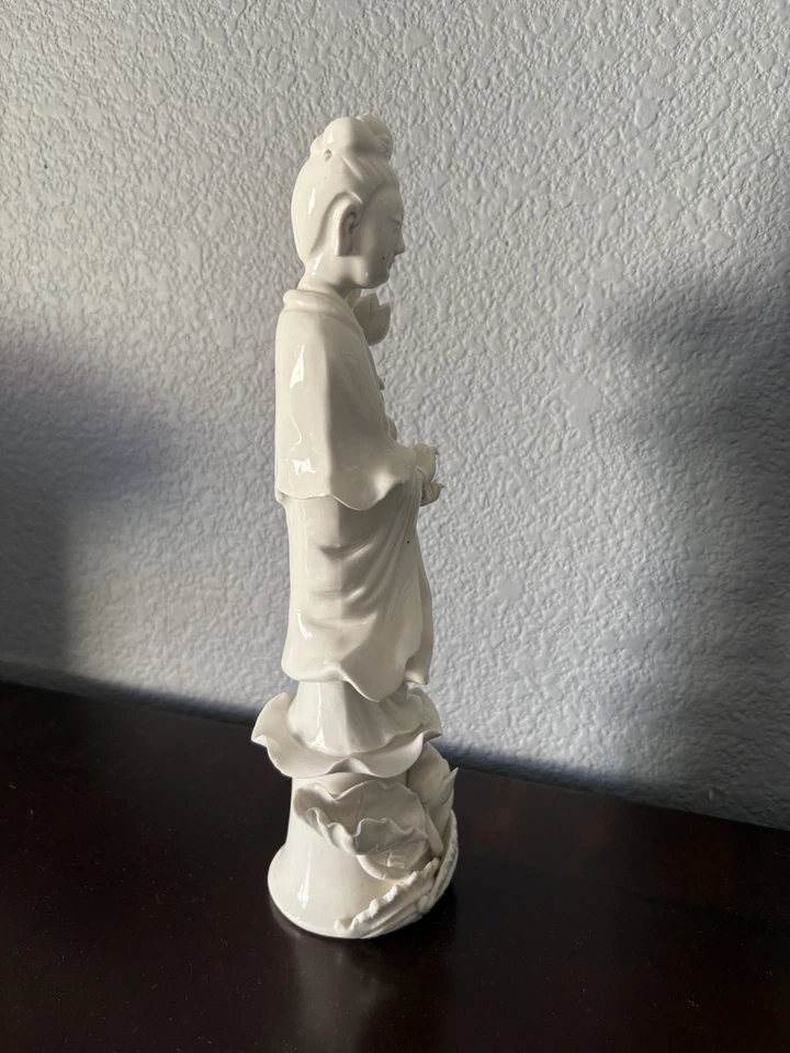 Porcelana chinesa vintage Blanc De Chine Guanyin Kwanyin  - Imagem 4 de 4