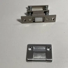 Roller Latch with Cast Strike 2-1/4" Satin Chrome Commercial Door Catch