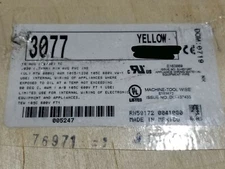 Alpha 3077 #16awg 26x30 Tinned Copper UL1015 105C Hook-Up/Lead Wire Yellow /50ft