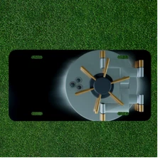 Custom Personalized License Plate Auto Tag With Bank Vault Design Add Names NEW