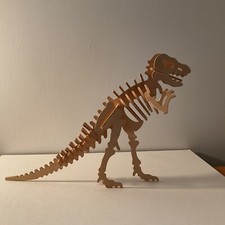 18 Dinosaur 3d Wooden Puzzles Previously Assembled